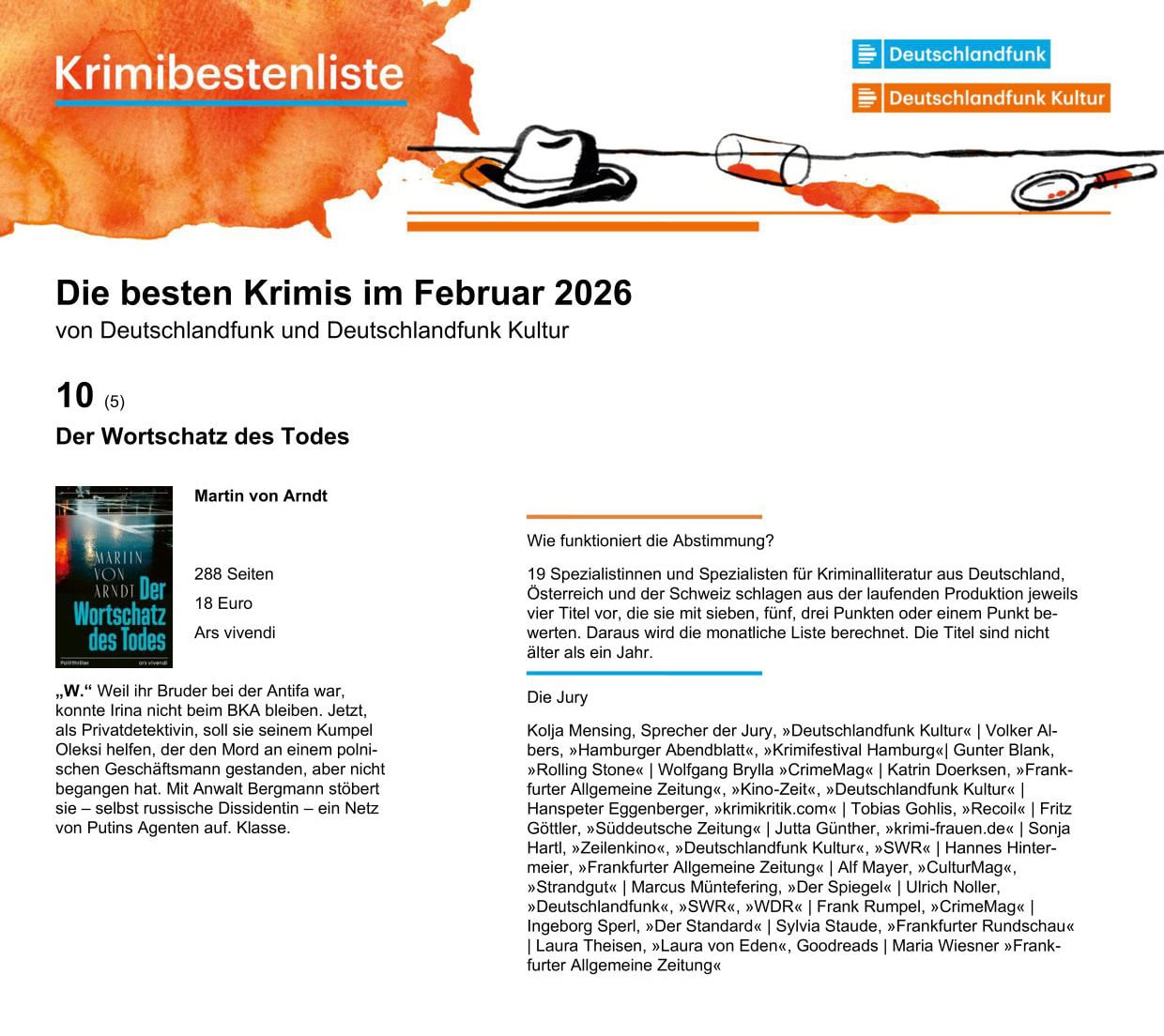 krimibestenliste februar